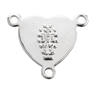 Sterling Silver Scapular Rosary Center
