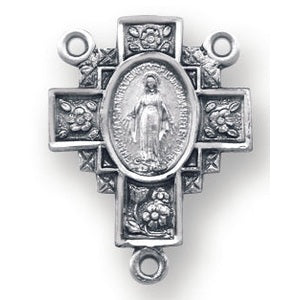 Sterling Silver Saint Benedict Rosary Center
