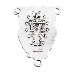 Sterling Silver Madonna Rosary Center