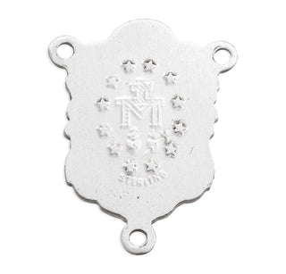 Sterling Silver Miraculous Rosary Center