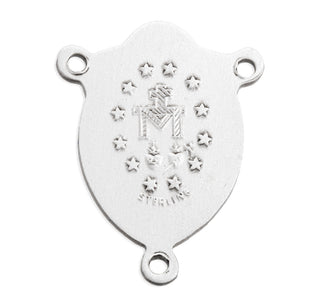 Sterling Silver Sacred Heart Rosary Center