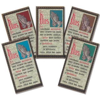 100-Pack - Serenidad Assorted Holy Cards Spanish Text