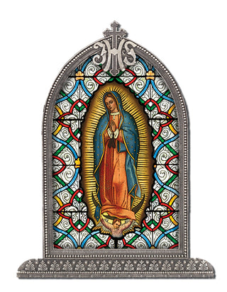 Our Lady Of Guadalupe Silver Arch Framed Litergical Art