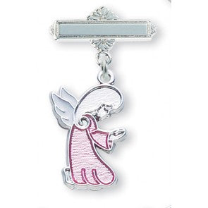 Sterling Silver Blue Enameled Baby Miraculous Medal