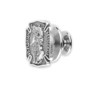 Pink Enameled 1-3/16-inch Oval Sterling Silver Baby Miraculous Medal on a Bar Pin