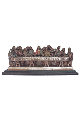Last Supper Statue in Cold Cast Bronze 14x4x6