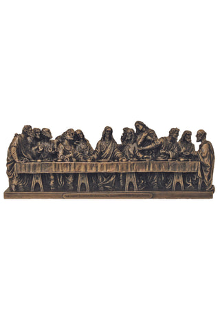 Last Supper Statue in Cold Cast Bronze 9x2x3.25"