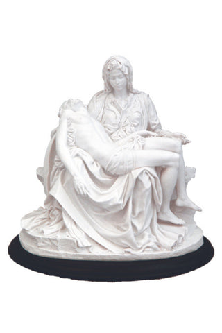 Pieta in White/Black Base 7"