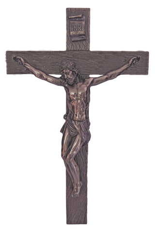 Crucifix in Cold Cast Bronze 17"