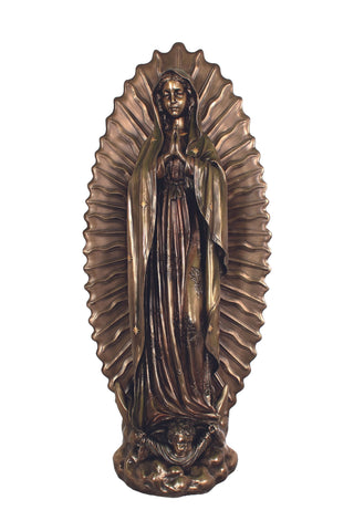Our Lady of Guadalupe in Cold Cast Bronze 27"