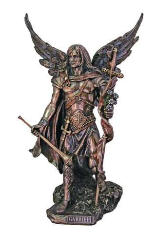 Archangel Gabriel in Cold Cast Bronze 9"
