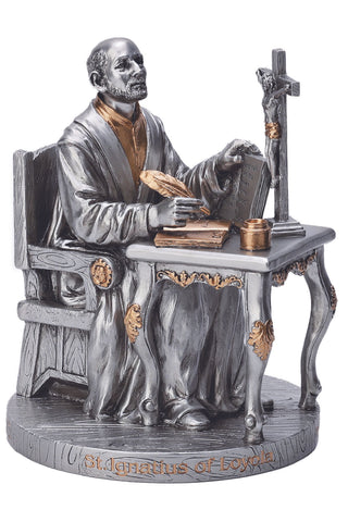 St. Ignatius of Loyola in Pewter Style 6.5"