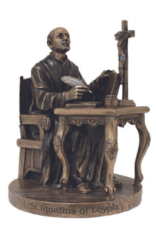 St. Igantius of Loyola in Cold Cast Bronze 6.5"