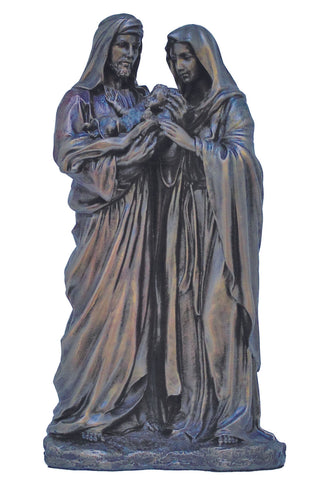 Holy Family in Cold Cast Bronze 8.5"