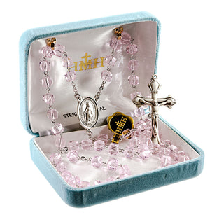 6mm Multi Color Finest Austrian Crystal and Rhinestone Rosary - Engravable