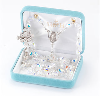 Aurora Finest Austrian Crystal Rosary - Engravable