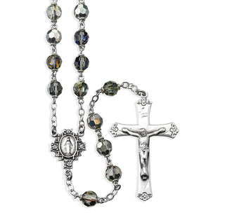 7mm Vitriol Crystal Czech Aurora Beads