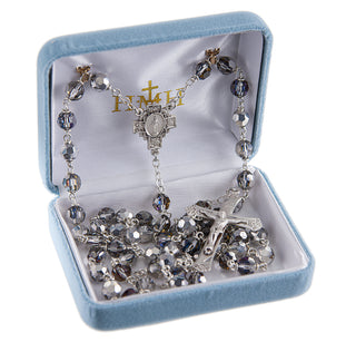 7mm Vitriol Crystal Czech Aurora Beads