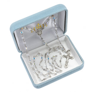 Aurora Finest Austrian Crystal Rosary - Engravable