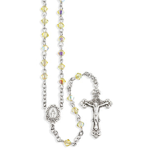 4mm Jonquil Finest Crystal Bi-Cone Beads