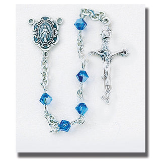 Sapphire Swarovski Crystal Rosary