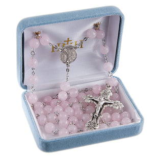 8mm Round Genuine Rose Quartz Beads