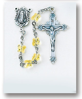 Jonquil Finest Austrian Crystal Butterfly Rosary - Engravable