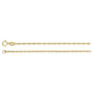 18-inch Rope Chain with Spring Ring - 14K Yellow Gold