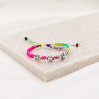 Blessing for Kids Benedictine Blessing Bracelet - Rainbow
