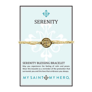 Serenity Blessing Bracelet Gold Braid - Gold Metal