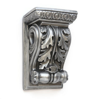 Drapery Wood Bracket Wall Bracket - 9-inch — Antique Silver finish