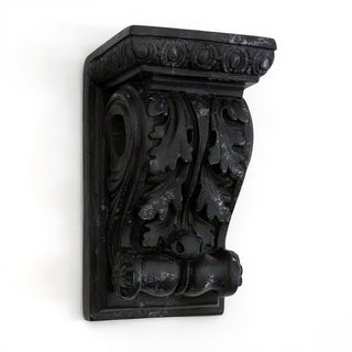 Drapery Wood Bracket Wall Bracket - 9-inch — Dusted Black finish