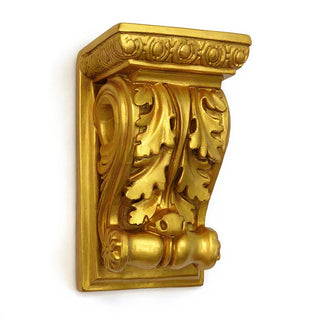 Drapery Wood Bracket Wall Bracket - 9-inch — Deep Gold finish