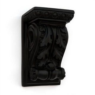 Drapery Wood Bracket Wall Bracket - 9-inch — Flat Black finish
