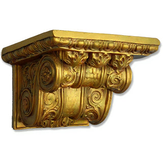 Ornamental Scroll Wall Plaque - 8-inch — Antique Gold finish