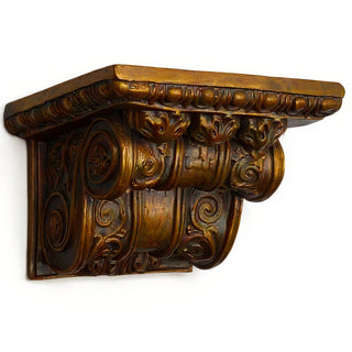 Ornamental Scroll Wall Plaque - 8-inch — Bronze finish