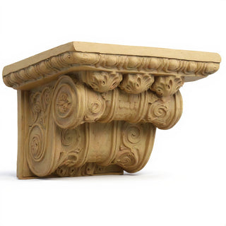 Ornamental Scroll Wall Plaque - 8-inch — Dusted Sand finish