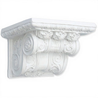 Ornamental Scroll Wall Plaque - 8-inch — Flat White finish