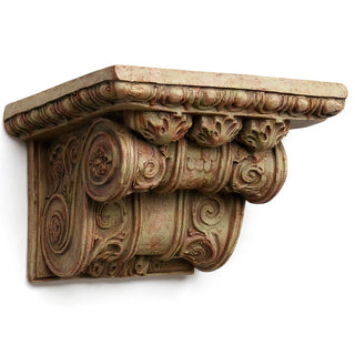 Ornamental Scroll Wall Plaque - 8-inch — Gothic Stone finish