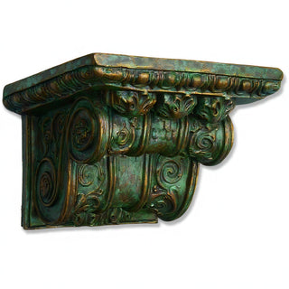 Ornamental Scroll Wall Plaque - 8-inch — Green Bronze finish