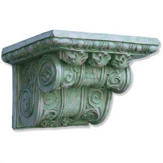 Ornamental Scroll Wall Plaque - 8-inch — Mossy Green finish