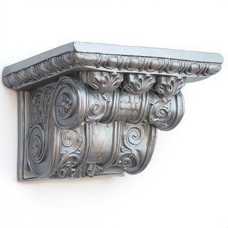 Ornamental Scroll Wall Plaque - 8-inch — Silver finish