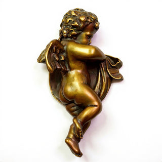 Cherub Wall Plaque - 12-inch — Bronze finish