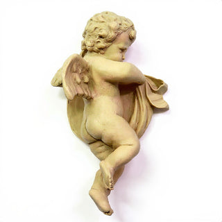 Cherub Wall Plaque - 12-inch — Dusted Sand finish