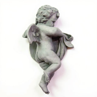 Cherub Wall Plaque - 12-inch — Limestone finish