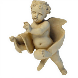 Cherub Tapestry - Left Wall Plaque - 12-inch — Museum Terracotta finish