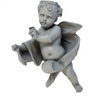 Cherub Tapestry - Left Wall Plaque - 12-inch — Old Stone finish