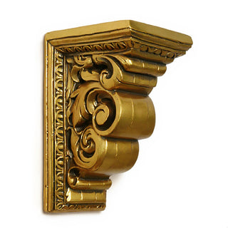 Carved Bracket Wall Bracket - 9-inch — Deep Gold finish
