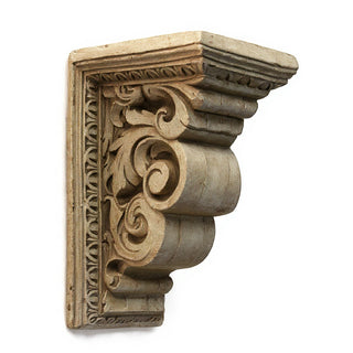 Carved Bracket Wall Bracket - 9-inch — Gothic Stone finish
