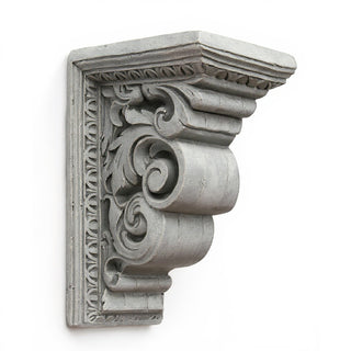 Carved Bracket Wall Bracket - 9-inch — Limestone finish